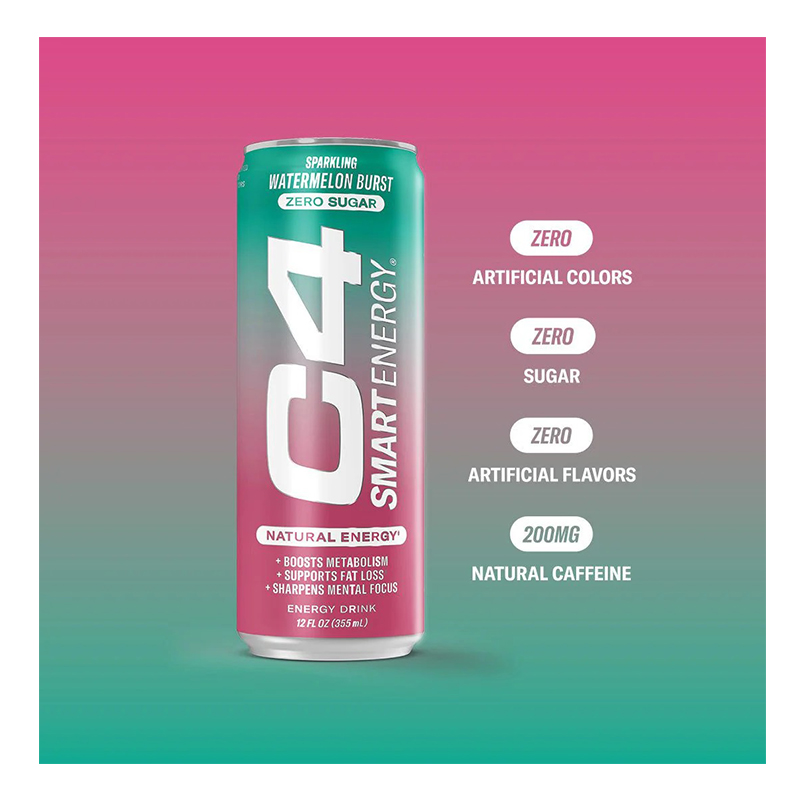 C4 Smart Energy Drink 12oz 12 Pcs in Box - Watermelon Burst Best Price in Abu Dhabi