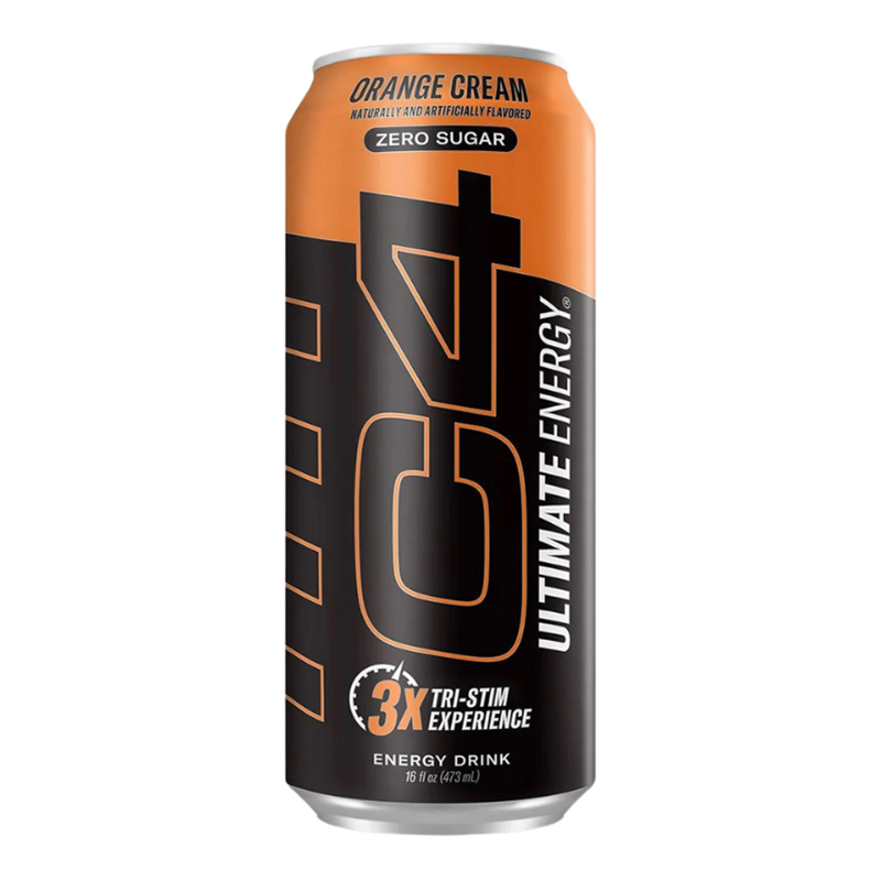 C4 Ultimate Energy Carbonated Drink 12oz 12 pcs in Box - Orange Cream