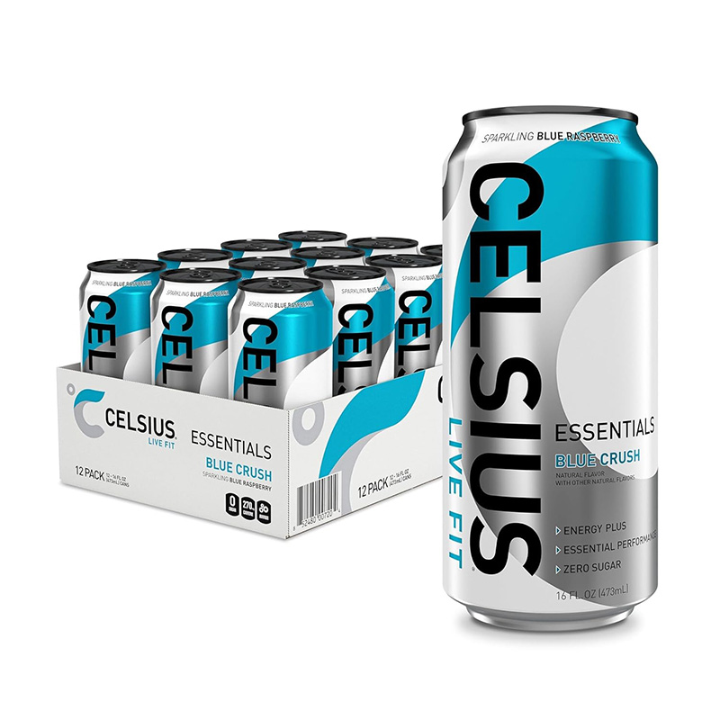 Celsius Essentials RTD 16 Fl Oz 1x12 Packs - Blue Crush