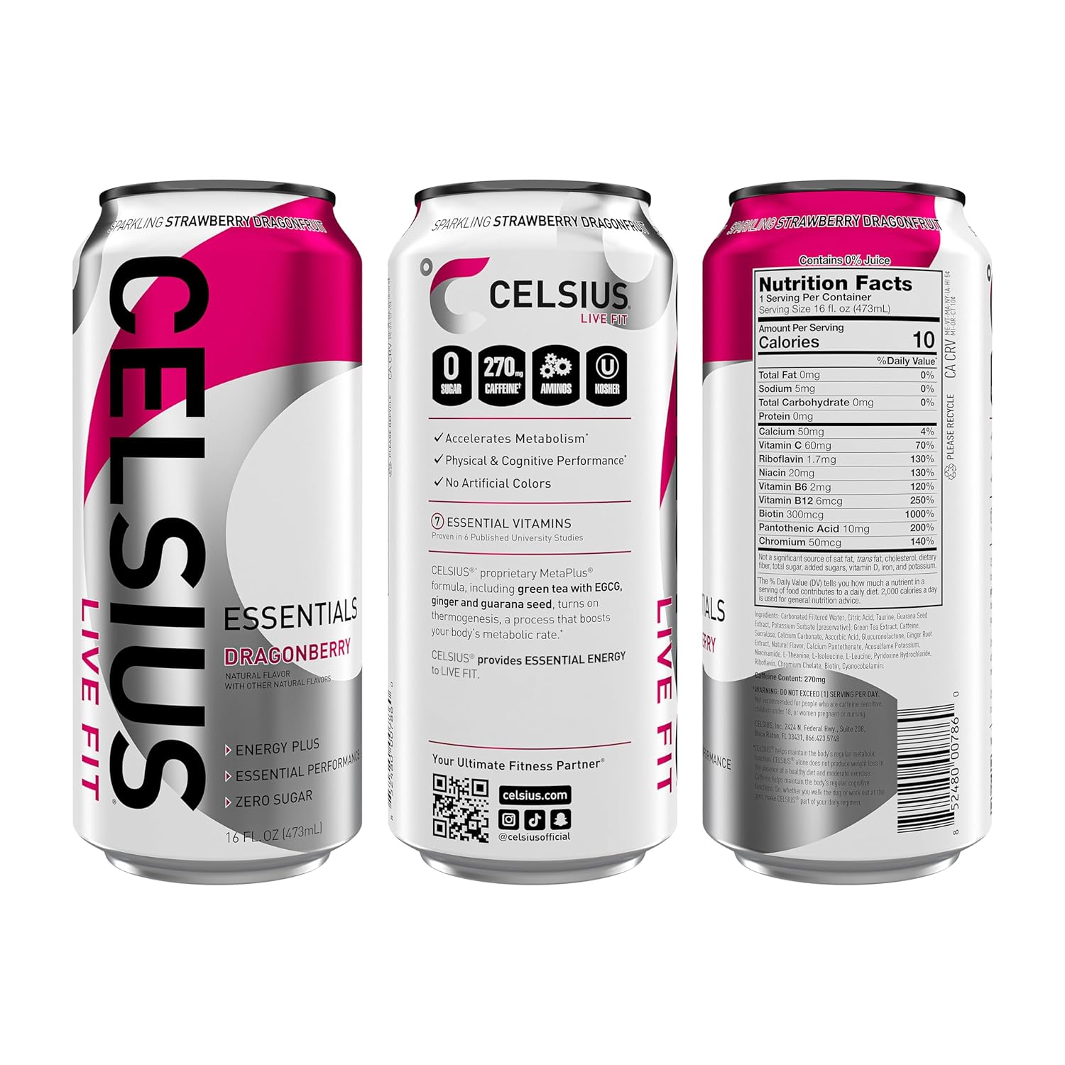 Celsius Essentials RTD 16 Fl Oz 1x12 Packs - Mango Tango Best Price in UAE Best Price in UAE Best Price in UAE