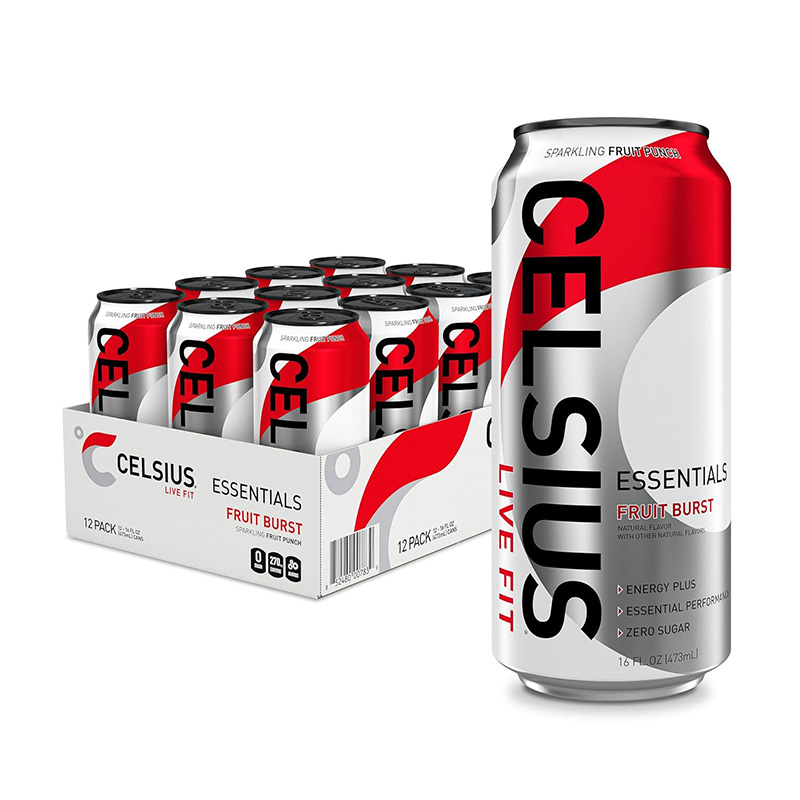 Celsius Essentials RTD 16 Fl Oz 1x12 Packs - Fruit Burst