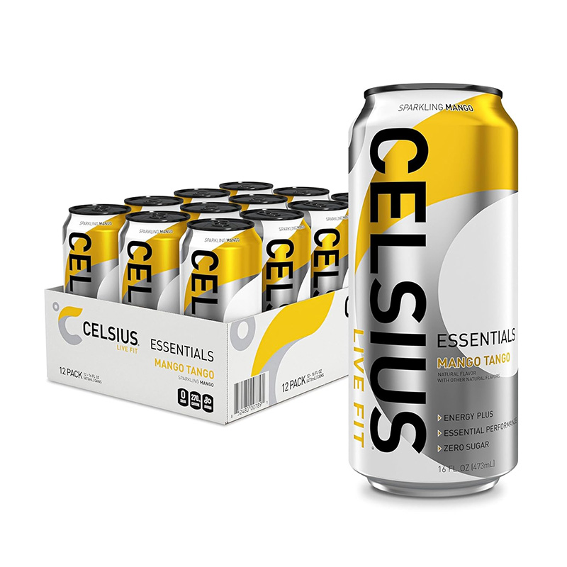 Celsius Essentials RTD 16 Fl Oz 1x12 Packs - Mango Tango