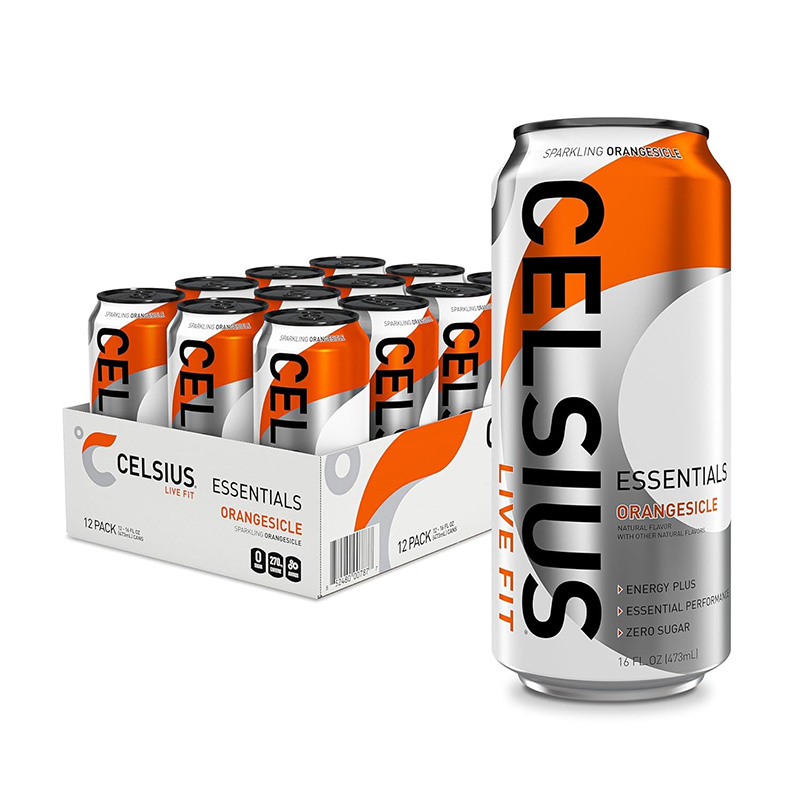 Celsius Essentials RTD 16 Fl Oz 1x12 Packs - Orangsicle