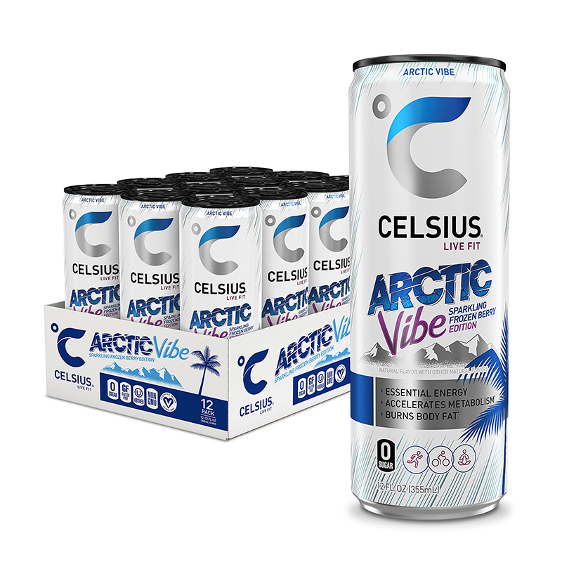 Celsius Live Fit Sparkling Drink 355ml Pack of 12 - Arctic Vibe