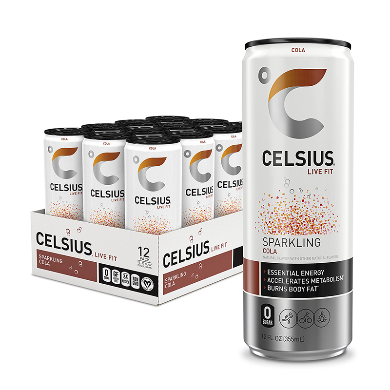 Celsius Live Fit Sparkling Drink 355ml Pack of 12 - Cola