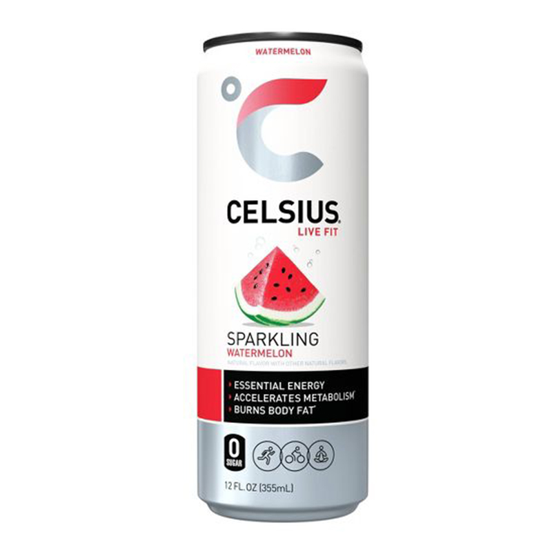 Celsius Live Fit Sparkling Drink 355ml Pack of 12 - Watermelon 1 Box of 12 Cans