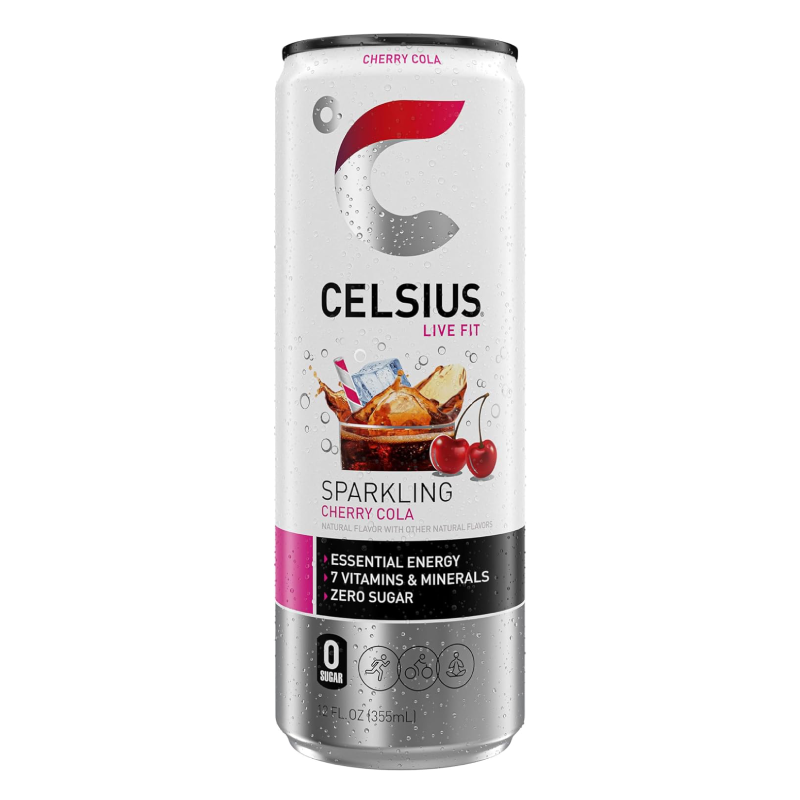 Celsius Live Fit Sparkling Water 355ml 12 Pcs in Box - Cherry Cola