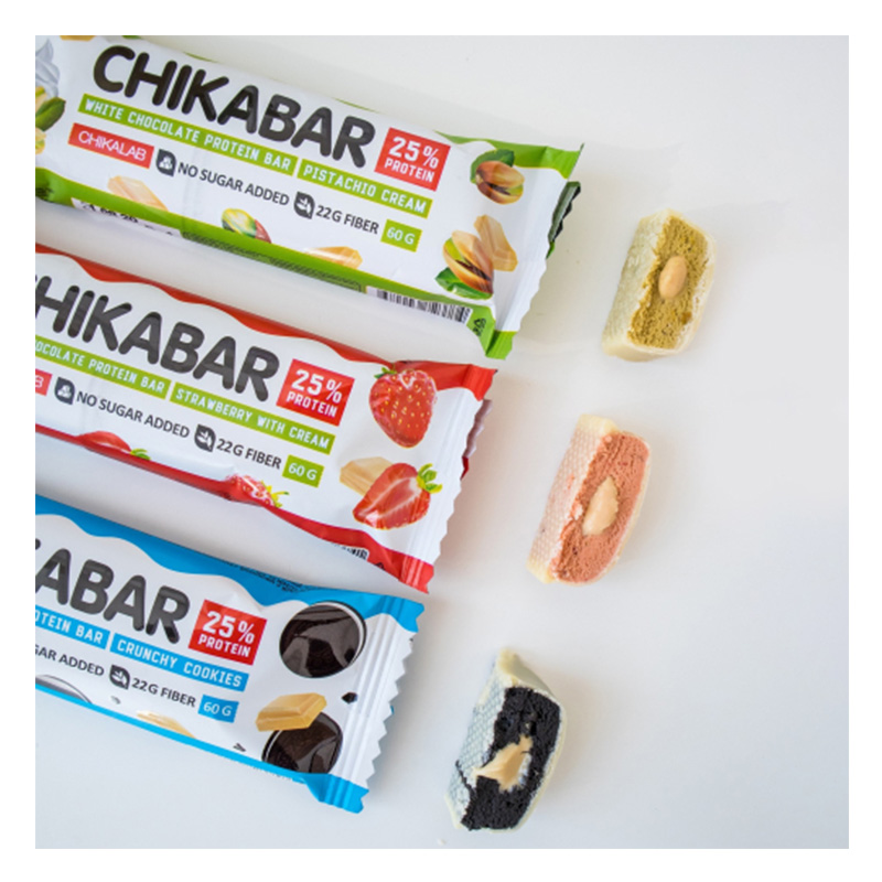 Chika Bar Protein Bar 60 G 12 Pcs in Box - Crispy Cookies with Cream Best Price in Dubai