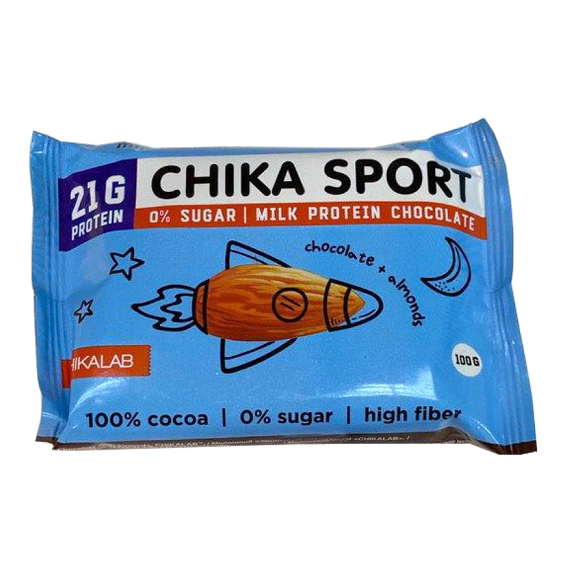 Chika Sport Protein Chocolate with Almond 1x4