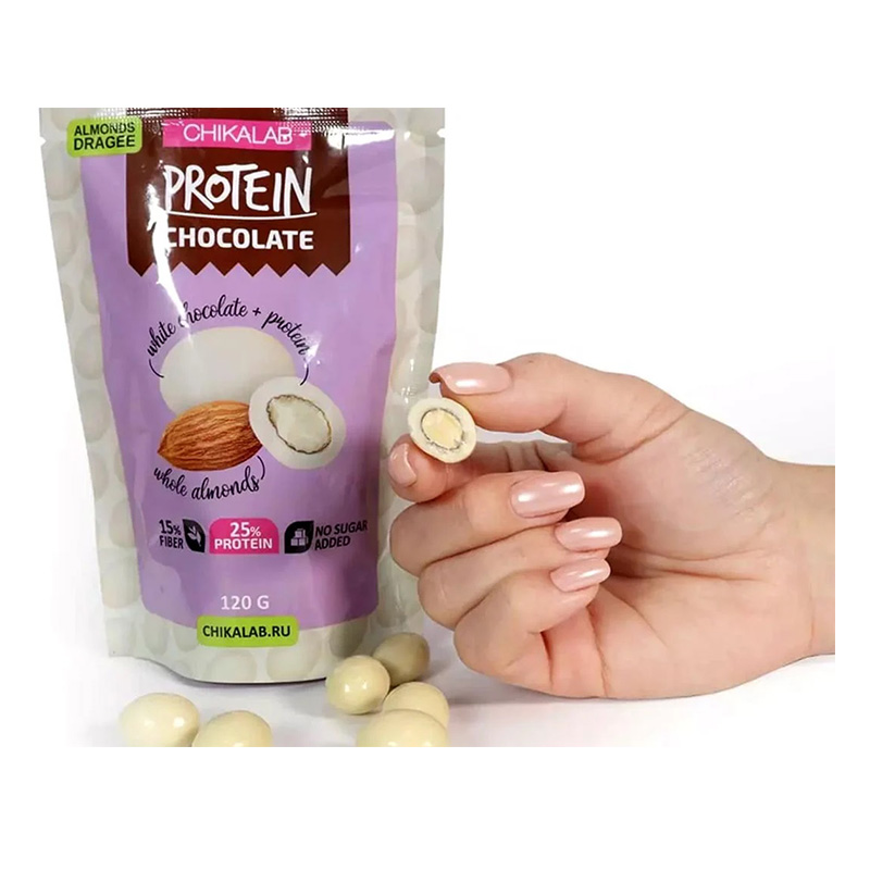 Chikalab Dragees Nuts and White Chocolate Almond Box of 12 Best Price in UAE