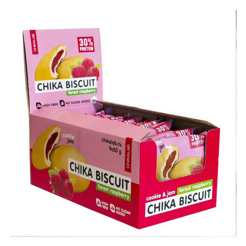 Chikalab Protein Chika Forest Raspberry Biscuits 1x9 Best Price in UAE