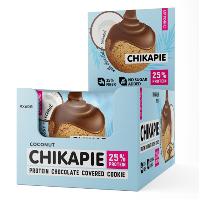 ChikaLab Protein Cookies 60 G 9 Pcs in Box - Coconut Filling