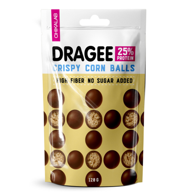 ChikaLab Protein Dragee Corn Balls Chocolate 120 G - Milk Chocolate Best Price in UAE