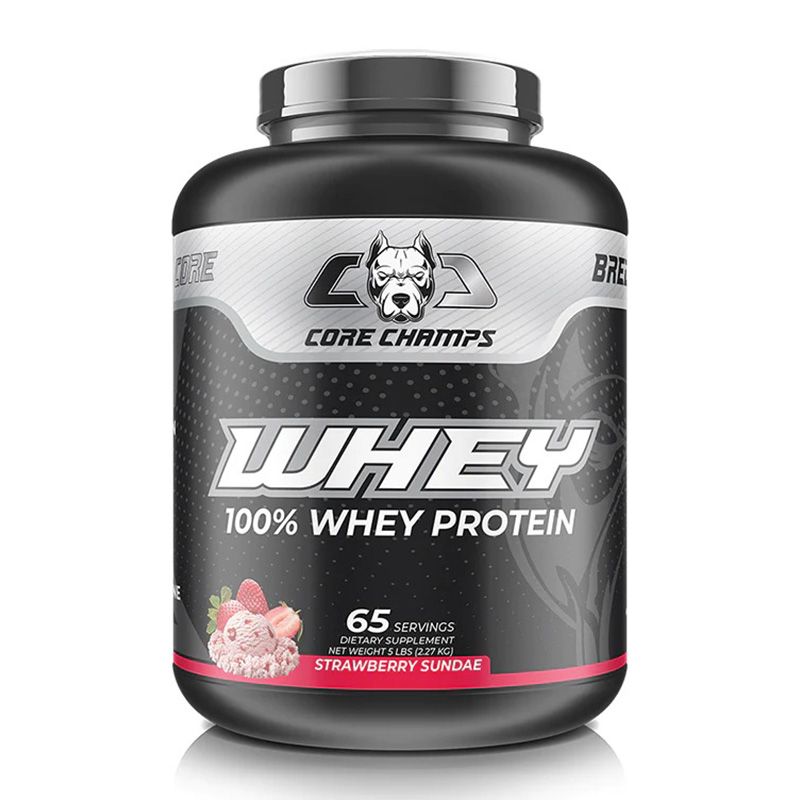 Core Champs Whey 100% Whey Protein 65 Servings - Strawberry Sundae