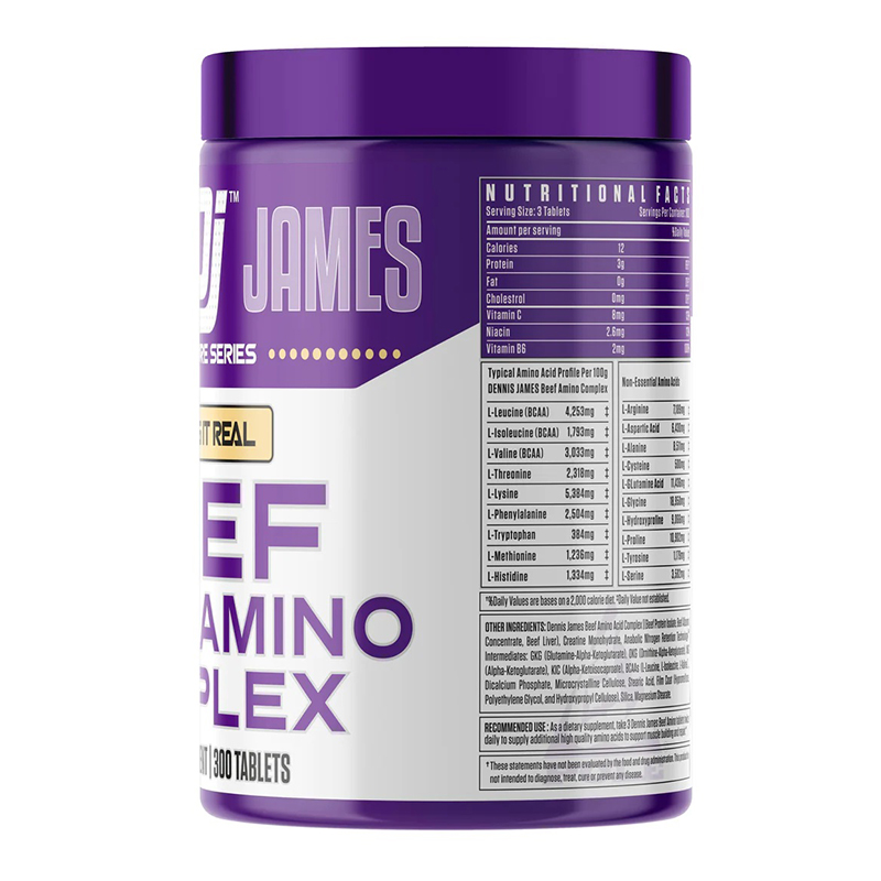 Dennis James Signature Series Beef Pure Amino Complex 300 Tablets Best Price in Dubai