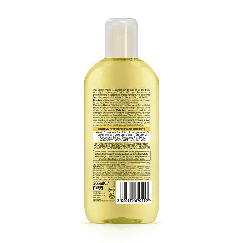 Dr. Organic Vitamin E Shampoo 265ml Best Price in Dubai