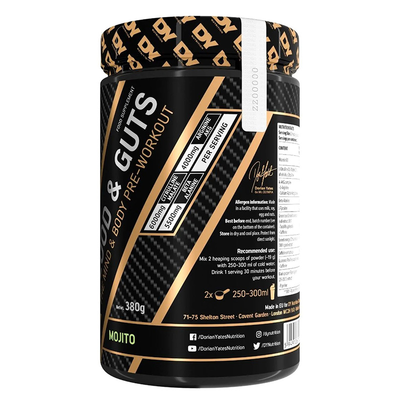 DY Nutrition Blood & Guts Pre-Workout 380G Best Price in Dubai