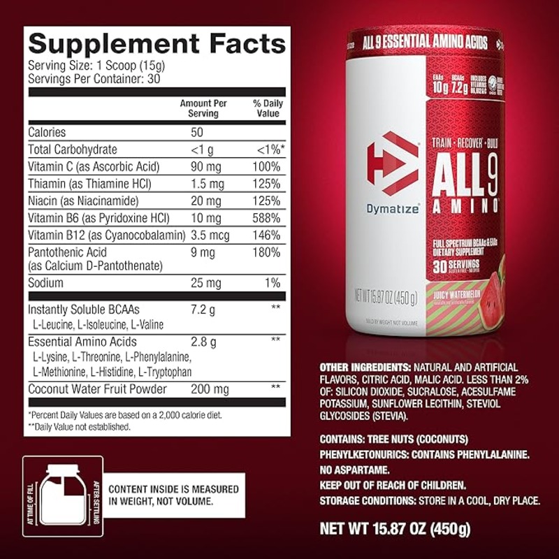 Dymatize All 9 Amino - 30 Serving - Juicy Watermelon  Best Price in UAE , Dubai, Abu Dhabi, Sharjah
