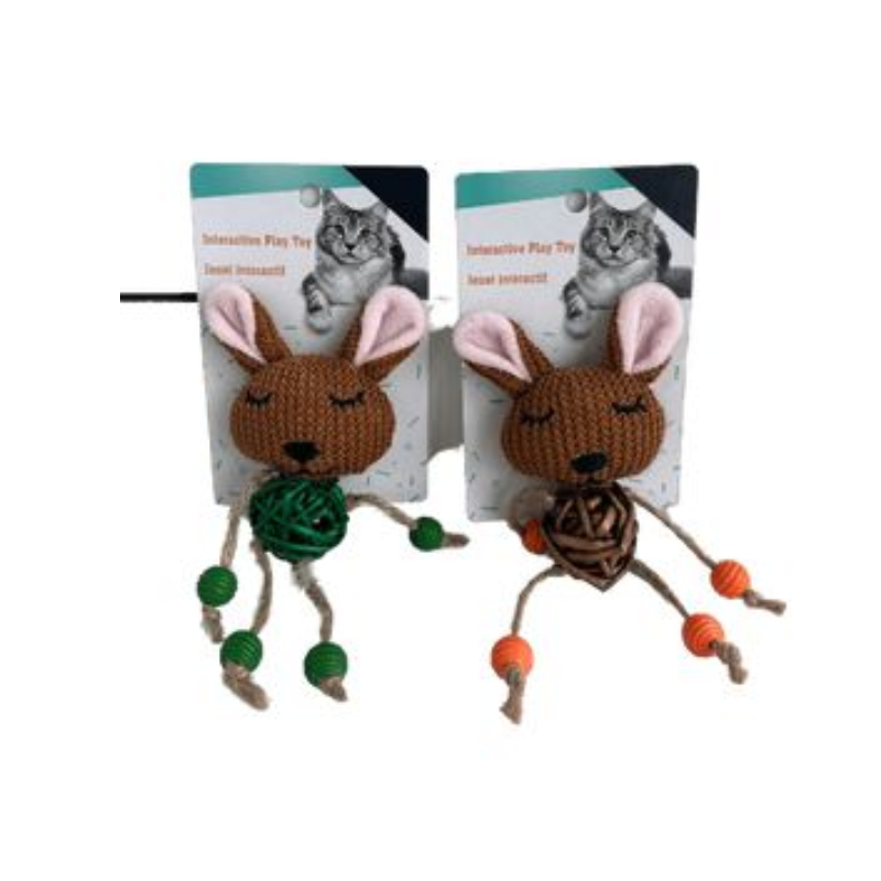 Eco Line Catch & Scratch Wooden Plush Toy For Cat - Green Best Price in UAE