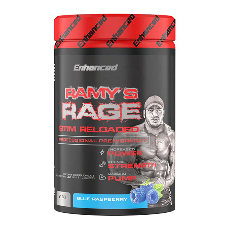 Enhanced Ramy's Rage Stim Reloaded Pre-workout 30 Servings - Blue Raspberry