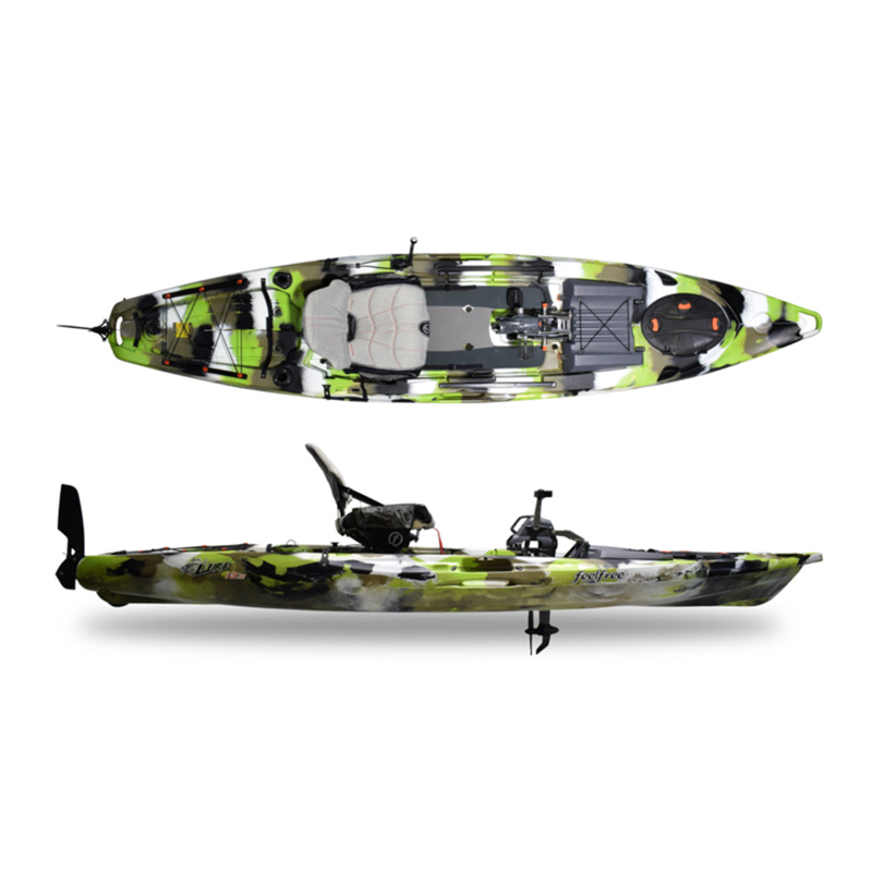 FeelFree LURE 13.5 with Rudder Fishing Lime Camo Kayak