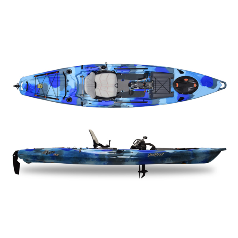 FeelFree LURE 13.5 with Rudder Fishing Navy Camo Kayak