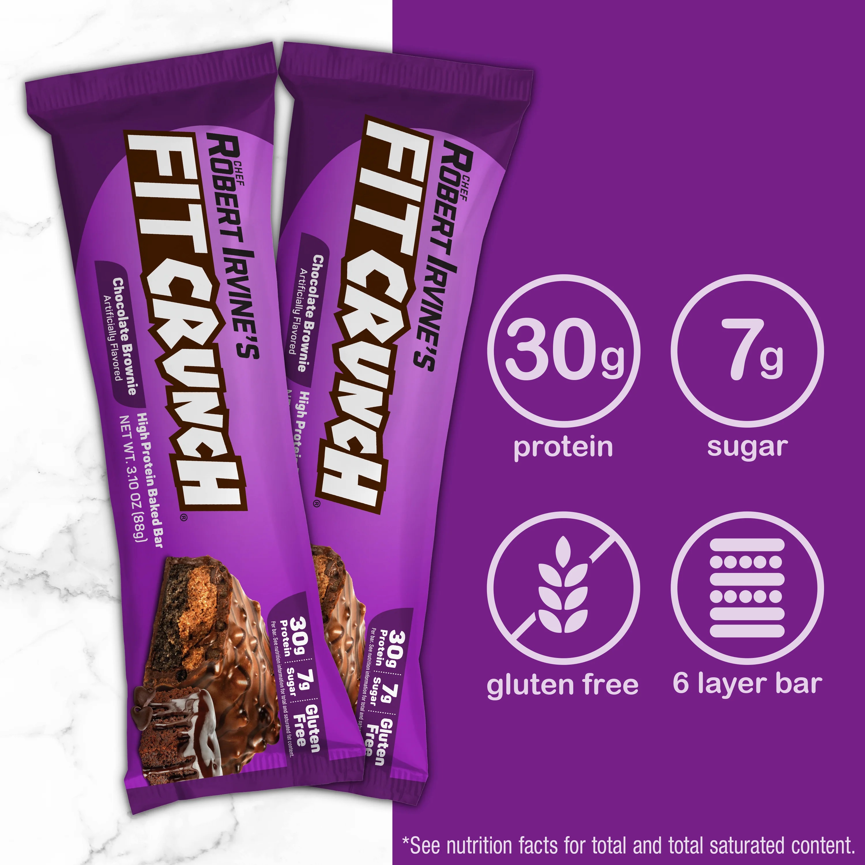 Fit Crunch High Protein Baked Bar 12 Pcs in Box - Chocolate Browine Best Price in Abu Dhabi