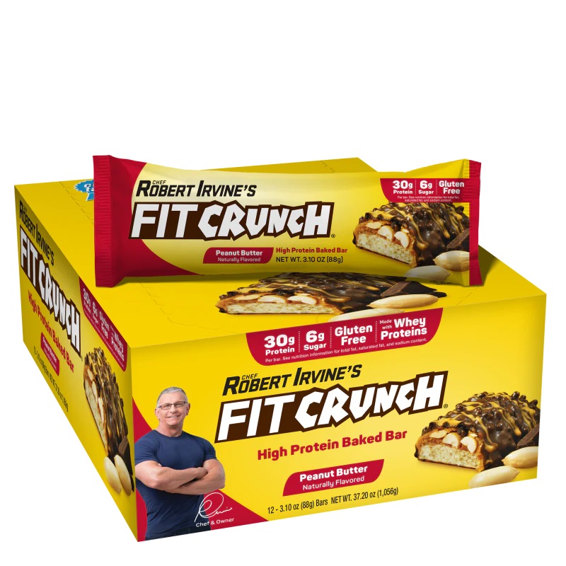 Fit Crunch High Protein Baked Bar 12 Pcs in Box - Peanut Butter