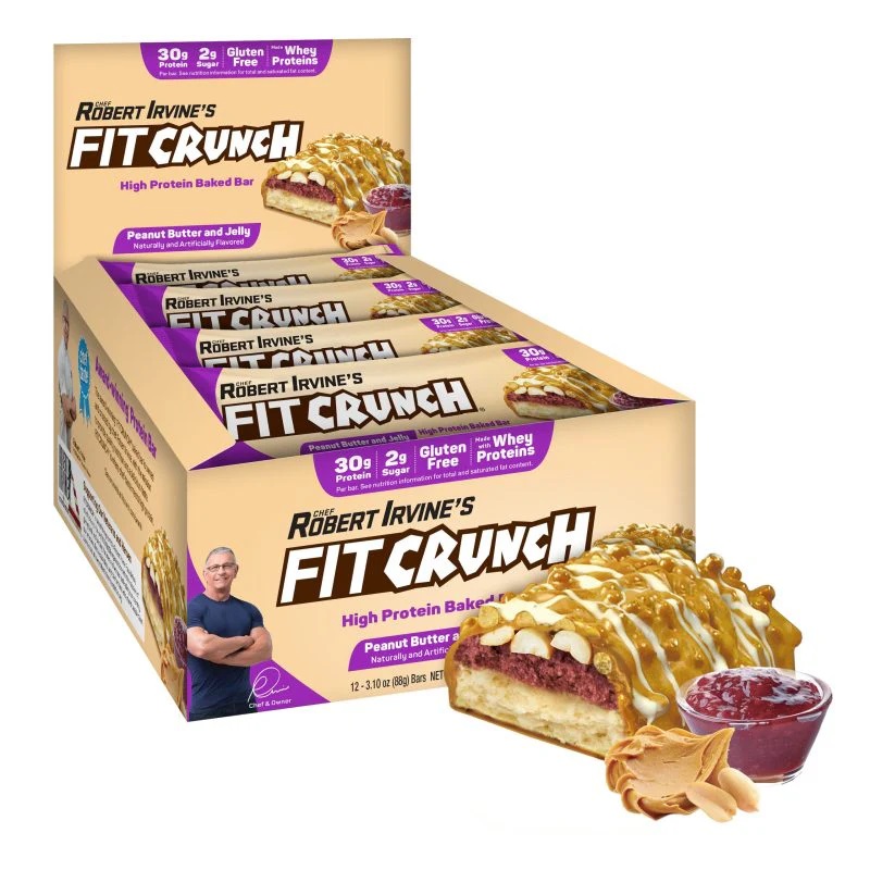 Fit Crunch High Protein Baked Bar 12 Pcs in Box - Peanut Butter & Jelly