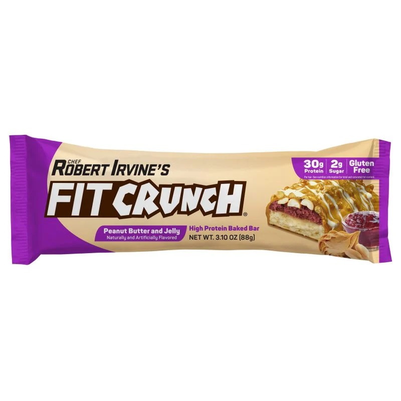 Fit Crunch High Protein Baked Bar 12 Pcs in Box - Peanut Butter & Jelly Best Price in Al Ain