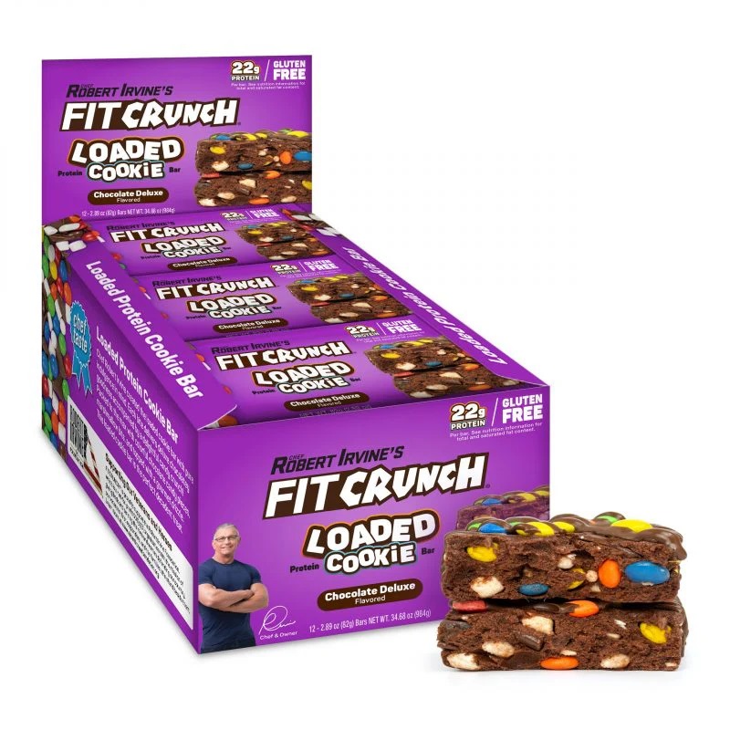 Fit Crunch Loaded Cookie Bar 12 Pc in Box - Chocolate Deluxe