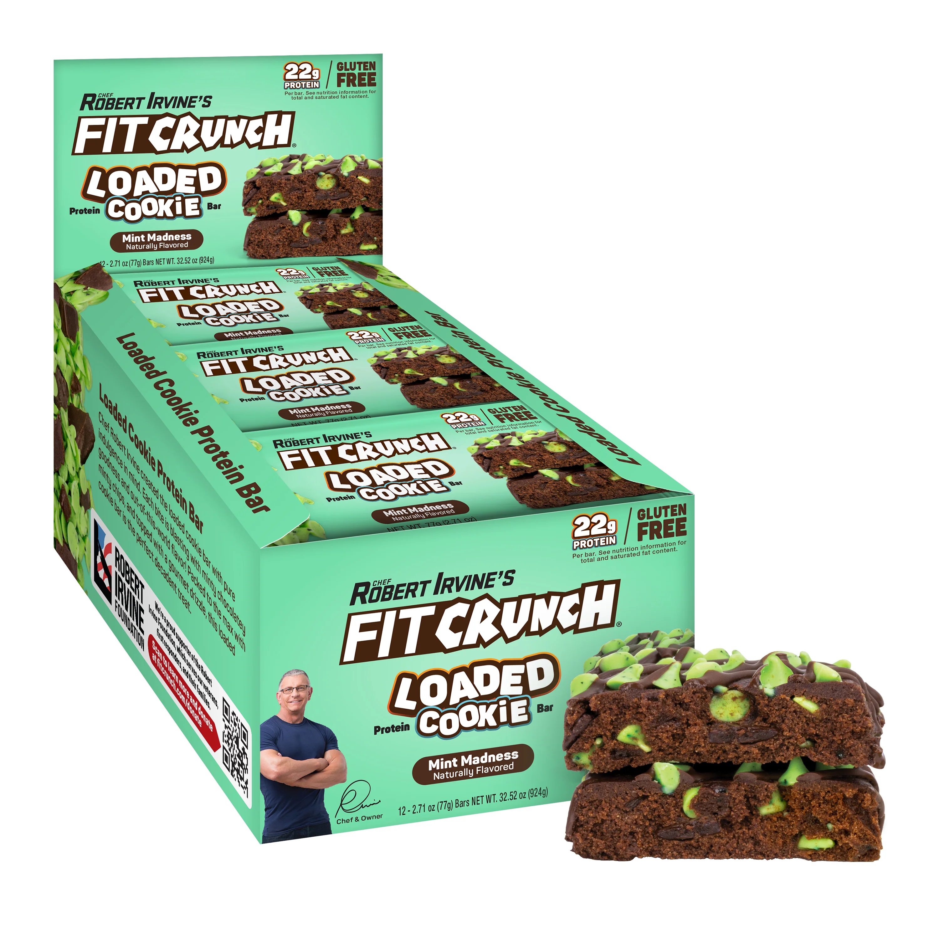 Fit Crunch Loaded Cookie Bar 12 Pc in Box - Mint Madness