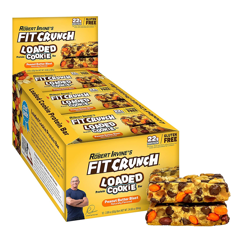 Fit Crunch Loaded Cookie Bar 12 Pc in Box - Peanut Butter Blast