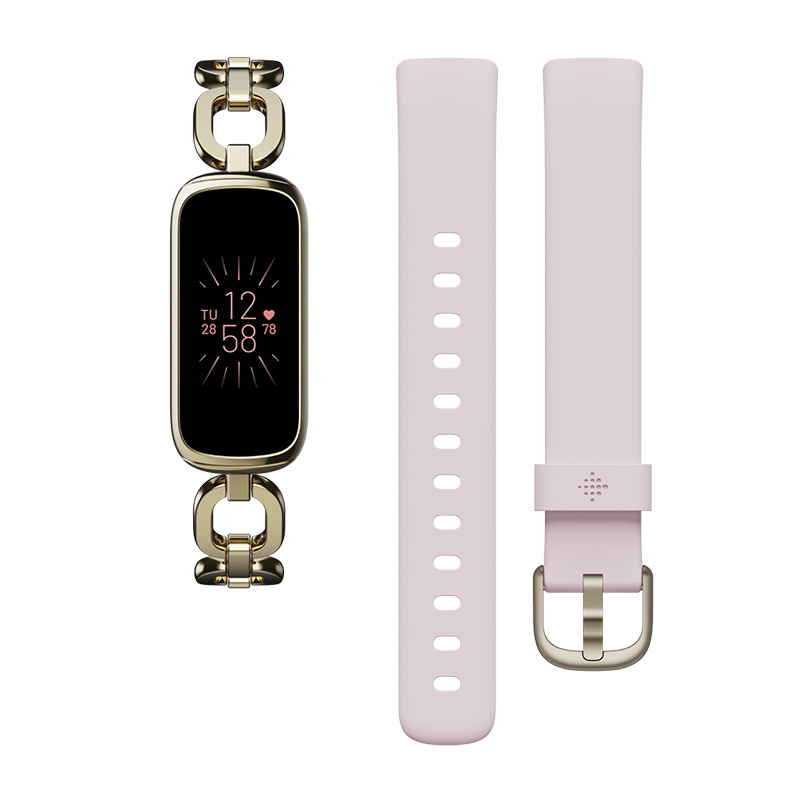 Fitbit Luxe SE Fitness and Wellness Tracker Smart Watch - Steel/Peony Best Price in Dubai