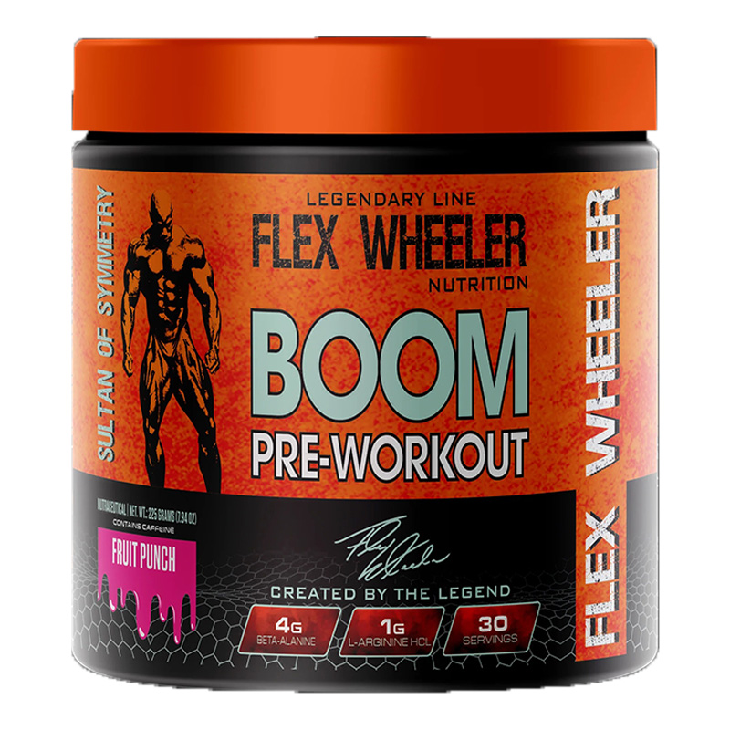 Flex Wheeler Boom Pre Workout 30 Servings - Fruit Punch