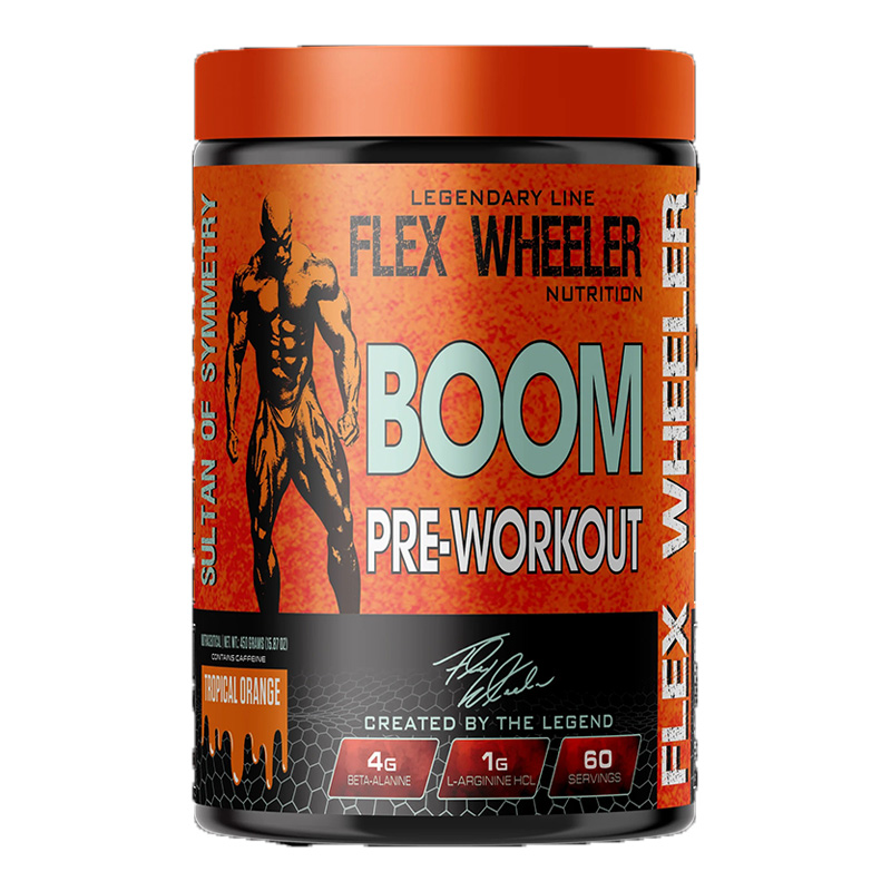 Flex Wheeler Boom Pre Workout 60 Servings - Tropical Orange