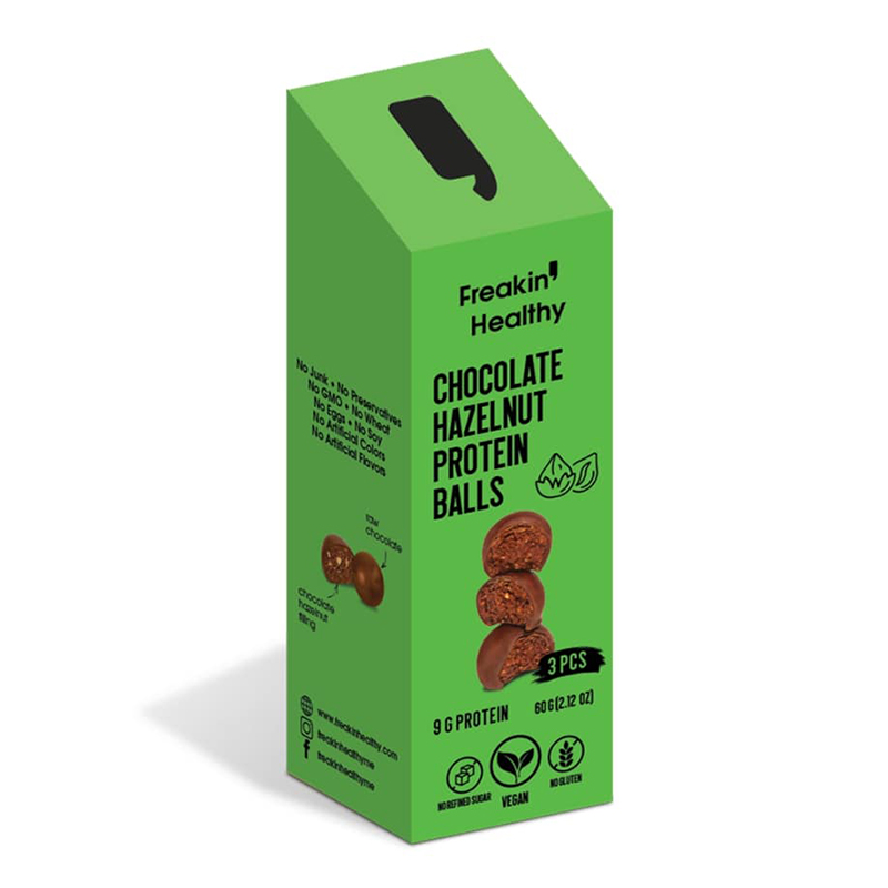 Freakin Healthy Protein Balls Choco Hazelnut 60G Box Of 10 Best Price in UAE