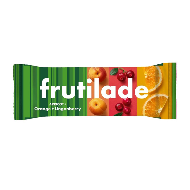 Fruitlade Date Bar 30 G 24 Pcs Box - Orange And Lingonberries