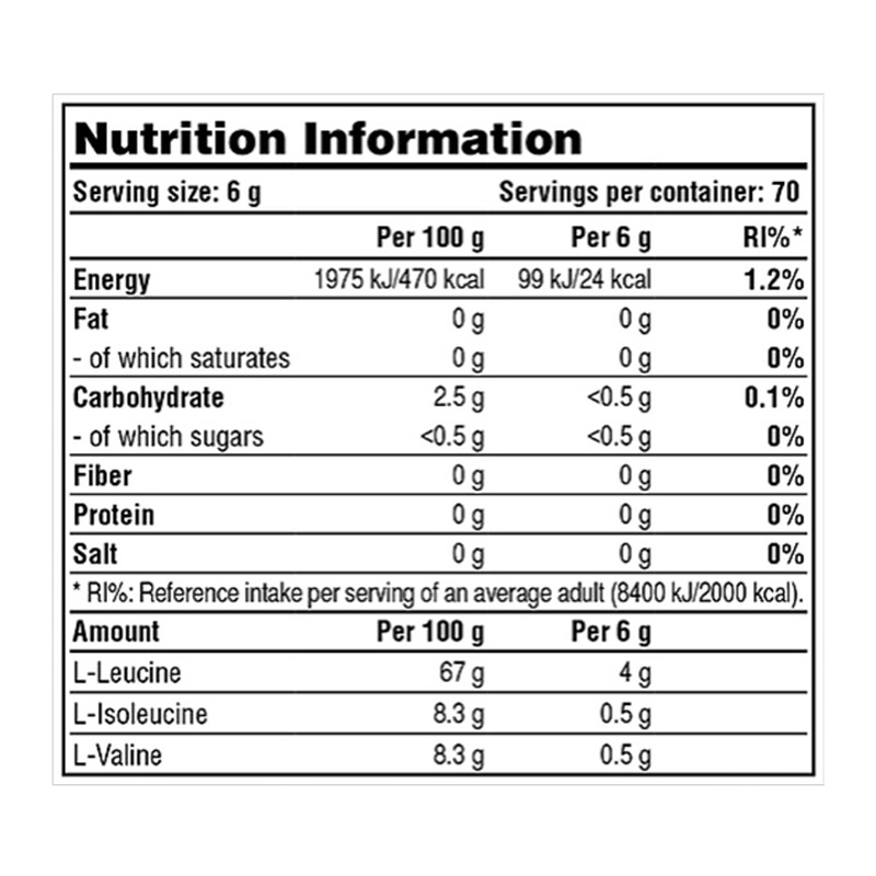 Galvanize Nutrition BCAA 8:1:1 500G Unflavored Best Price in UAE