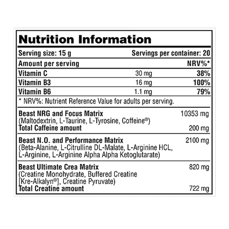 Galvanize Nutrition Chrome Beast 300G Mango Sorbet Best Price in UAE