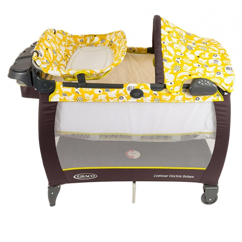 Graco Pack n Play Contour Electra Deluxe Travel Cot, Lime