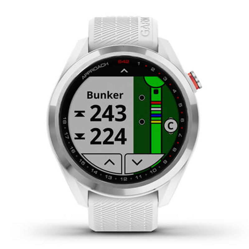 Garmin Approach S42 Polished Silver with White Band Watch Best Price in Dubai