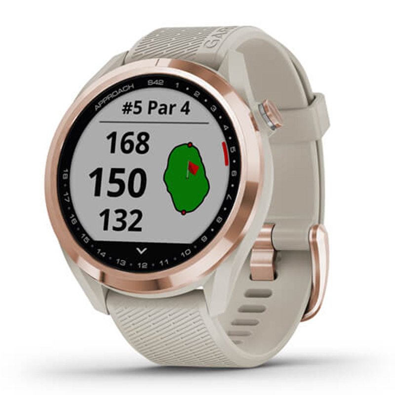 Garmin Approach S42 Rose Gold with Light Sand Band Watch