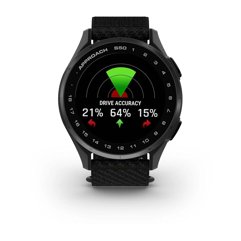 Garmin Approach S50 Slate Aluminium Bezel with Black ComfortFit Nylon Band Watch Best Price in Dubai