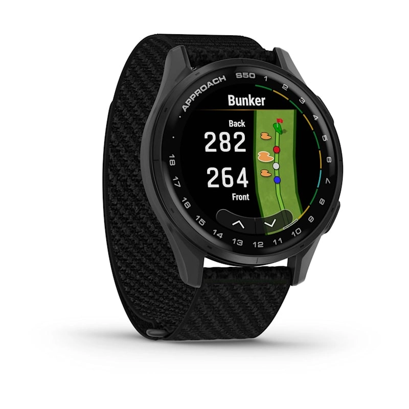 Garmin Approach S50 Slate Aluminium Bezel with Black ComfortFit Nylon Band Watch Best Price in Abu Dhabi