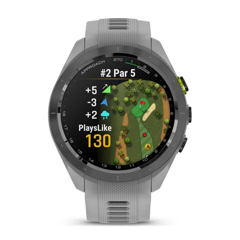 Garmin Approach S70 Black Ceramic Bezel with Powder Grey Silicone Band Watch 42 mm Best Price in Dubai