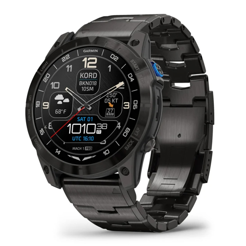 Garmin D2 Mach 1 Pro Aviator 57 MM with Vented Titanium Bracelet Smart Watch
