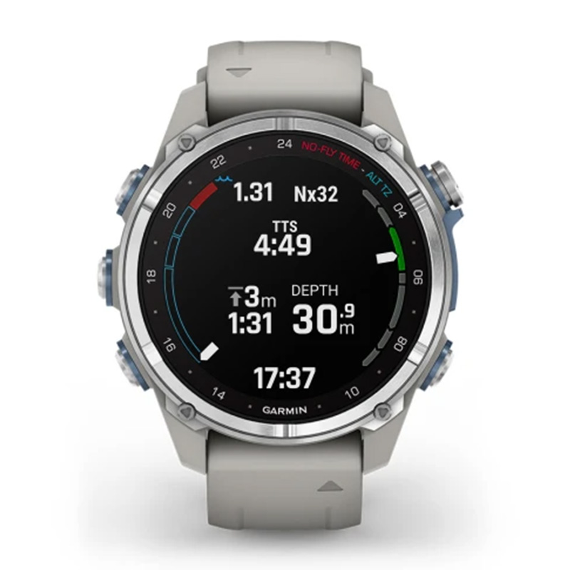 Garmin Descent Mk3 - 43mm Stainless Steel with Fog Grey Silicone Band Watch Best Price in Dubai