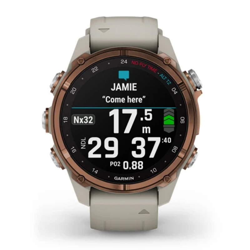 Garmin Descent Mk3i â€“ 43 mm Bronze PVD Titanium with French Grey Silicone Band Watch Best Price in Dubai