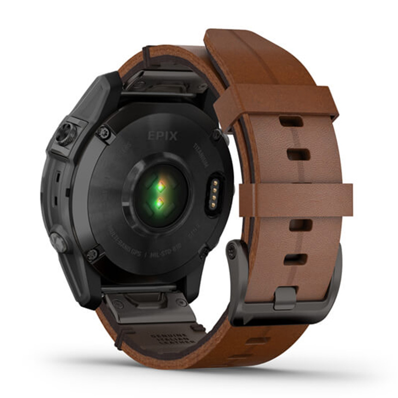 Garmin Epix Gen 2 Sapphire â€“ Black Titanium with Chestnut Leather Band Best Price in Ajman